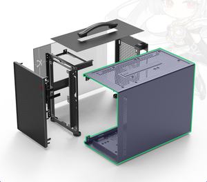 Boîtier d'ordinateur de jeu Micro ATX <span class=keywords><strong>Portable</strong></span> de bureau en alliage d'aluminium de haute qualité MATX <span class=keywords><strong>PC</strong></span> étuis d'ordinateur boîtier de jeu <span class=keywords><strong>PC</strong></span> - Product Image 6