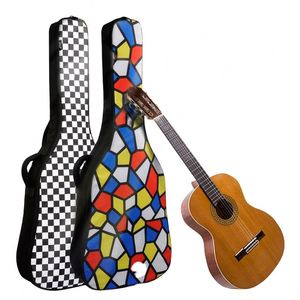 Fábrica con certificación BSCI, suministro de fábrica, funda para ukelele estilo rock, personalizable, de doble asa, portátil, impermeable, de tela Oxford, con acolchado de algodón perlado de 8 mm. - Product Image 1