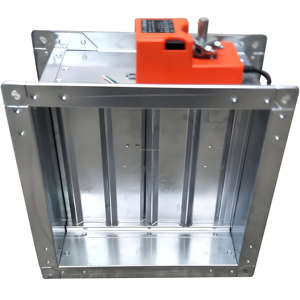 L'amortisseur d'air électrique galvanisé réglable, un composant du système de CVC, est utilisé pour le contrôle du débit d'air dans les conduits. - Product Image 4