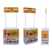 Comptoir promotionnel portable en PP pour salon professionnel de supermarché, présentoir pliable durable en PP