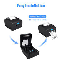 Printer Label Barcode Thermal Desktop Kecepatan Tinggi 80mm dengan Antarmuka USB Resolusi 203DPI untuk Sistem POS - Printer Stiker