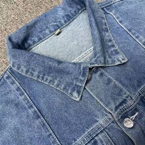 Chaqueta vaquera con estrella bordada de cinco puntas, estilo urbano, holgada, moderna, informal, lavada, estilo Corteiz. - Product Image 4