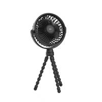 Mini ventilateur portable Octopus Tripod 360 °   Ventilateur de refroidissement USB-C rechargeable 3600 mAh à 5 vitesses rotatives pour poussette de bébé et camping en extérieur
