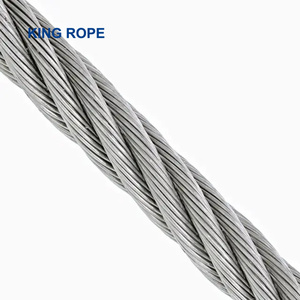 Cuerda de alambre de acero DIN3060 galvanizada eléctrica de 6mm/6,2mm/7,6mm/8,3mm/9,6mm/11mm/12mm/13mm 6X19 + <span class=keywords><strong>FC</strong></span> 6x19W + <span class=keywords><strong>FC</strong></span> utilizada para eslinga - Product Image 1
