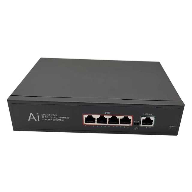 4 Port Full Gigabit POE Switch with 1*RJ45 1000M Uplink