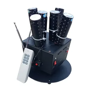 Neue produkt 6 pcs drahtlose steuerung indoor stadium kalten rotierenden brennen system feuerwerk maschine