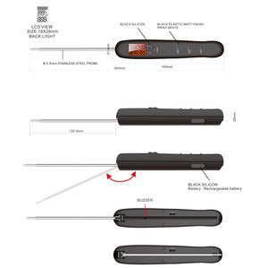 Digital Instant Read Rechargeable Meat Thermometer <b>BBQ</b> Thermometer With Backlit Display - Product Image 5