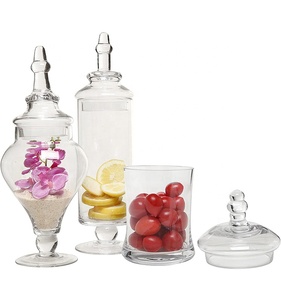 Frascos de Vidrio Transparente de Boca Ancha para Almacenamiento de Dulces, Recipientes de Cocina, Frascos de Boticario - Product Image 2