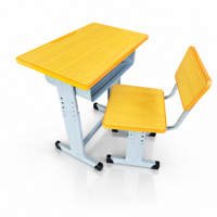 Nouvelle conception de mobilier scolaire pour étudiants, ensemble de bureau et chaise pour salle de classe, bureau d'étude réglable en hauteur