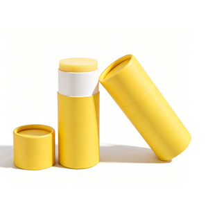 30ml 50ml 0.3oz Solid Lotion Bar Deodorant Stick Biodegradable Round Packaging Empty Lip Balm <b>Container</b> Push up Kraft Paper Tube - Product Image 2