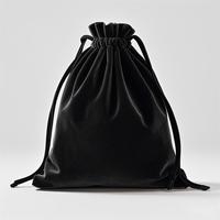 Petit sac à bijoux promotionnel en coton pour mariage Pochette à cordon en velours imprimée avec logo personnalisé