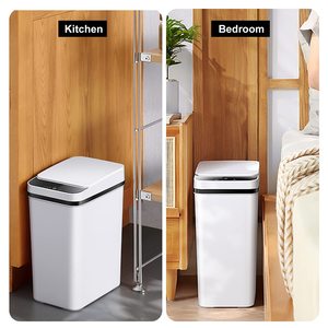 Factory Wholesale Portable Intelligent <b>Automatic</b> Kitchen Waste <b>Bins</b> Charging Dust Exhausting Plastic Smart Garbage Trash Can - Product Image 4