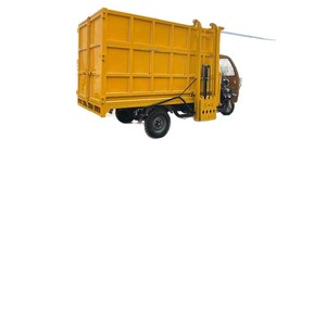 Camion à ordures à trois roues jaune de 8,67 mètres cubes avec chargement et déchargement automatiques, moteur à essence, transmission manuelle - Product Image 5