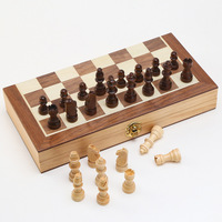 Magnetisches Klappbares Holz-Schachspiel Lehrreiches Brettspiel für Erwachsene und Kinder - Geburtstagsgeschenk
