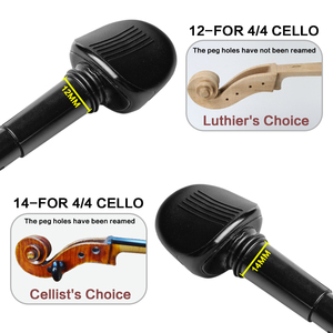 Juego de 4 Clavijas de Afinación para Violonchelo, Clavijas de Afinación Precisa para Violonchelos 4/4 y 3/4, para Luthiers, 12 mm o 14 mm - Product Image 4