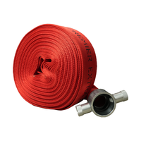 OEM 1.5 pouces 2 pouces 2.5 pouces rouge tuyau d'incendie toile tuyau de lutte contre l'incendie avec raccords personnalisés