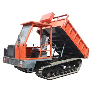 All Terrain Swamp Water Pit Walking Tracked Transport Vehicle Hand Held Paddy Rubber Tracked Vehicle