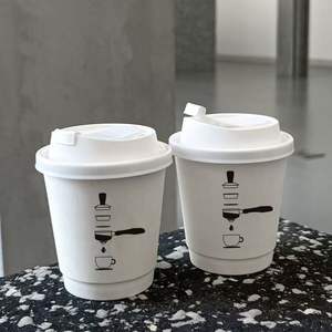 Gobelets en papier jetables personnalisés avec logo, 8/10/12/14/16/24 oz, qualité alimentaire, pour bubble tea et café, à paroi simple ou double, avec couvercles - Product Image 5