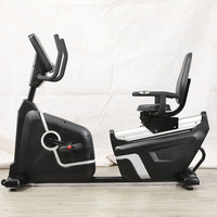 Vélo de spinning magnétique semi-allongé auto-alimenté robuste pour usage commercial en salle de sport