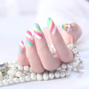 ดอกไม้ที่มีสีสันและผีเสื้อ100% Realเล็บเล็บสติกเกอร์ - Product Image 1