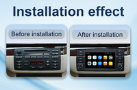 Écran tactile 7 pouces, GPS, lecteur DVD de voiture avec système Android et CarPlay, 1024*600, compatible avec BMW E46