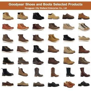 Chaussures de travail basses jaunes pour hommes, en cuir véritable, avec construction Goodyear Welt, décontractées, durables et confortables, fabrication OEM - Product Image 3