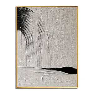 Original Art Hot Selling 100% Handmade Black White Large Abstract Canvas Painting OEM/ODM Home Decor Wall Art Hanging Function