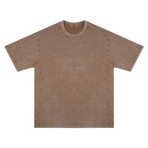 T-<span class=keywords><strong>shirt</strong></span> homme lavé à l'acide lourd <span class=keywords><strong>Vintage</strong></span> 180-300 Gsm coton de haute qualité surdimensionné épaule tombante avec logo personnalisé - Product Image 6