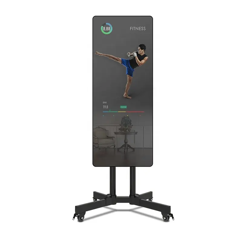 Home smart gym exercice miroir fitness écran tactile lcd affichage intelligent interactif miroir d'entraînement