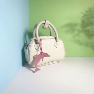 Trendy Dolphin Pendant Pu Leather Sea Marine Animal <b>Keyring</b> <b>Cute</b> Cartoon Bag Charm - Product Image 5