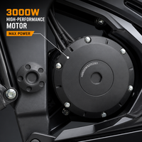 Moteur à entraînement central 3000W pour moto électrique, performances haute vitesse 120km/h-130km/h, moteur DC sans balais