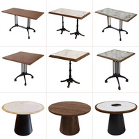 Ensemble table et chaises rondes en bois massif XY, modernes et durables, pour restaurants et cafés