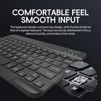 Set Kombo Mouse Bluetooth dan Keyboard Nirkabel RGB Mini Ultra Tipis Warna-warni dengan Lampu Latar RGB untuk Tab S7/S6 Lite/A7/A8/A9+/S9