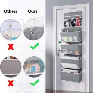 Armoire de <span class=keywords><strong>rangement</strong></span> pour bébé, organisateur de penderie, armoire de <span class=keywords><strong>rangement</strong></span> avec 4 grandes pochettes et 3 petites pochettes en PVC pour cosmétiques, <span class=keywords><strong>jouets</strong></span>, crèche - Product Image 2