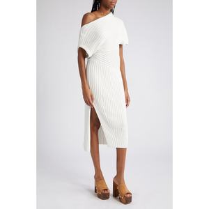 Robe pull blanche asymétrique, nouvelle collection automne/hiver - Product Image 3