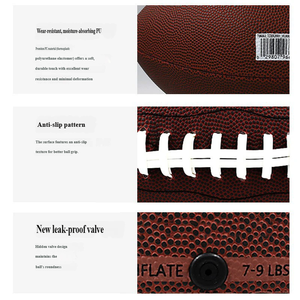 Ballon de rugby professionnel officiel personnalisé avec logo, ballon d'entraînement de <span class=keywords><strong>football</strong></span> américain, ballon de rugby classique haute altitude - Product Image 2