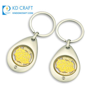 Porte-clés avec pièces <span class=keywords><strong>de</strong></span> monnaie, en métal émail <span class=keywords><strong>personnalisé</strong></span> blanc, panier <span class=keywords><strong>de</strong></span> supermarché, bon marché, différentes tailles, 100 pièces - Product Image 4