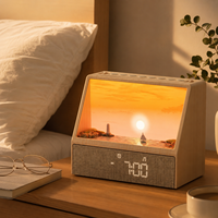 Réveil intelligent avec lumière d'aube, veilleuse, aide au sommeil, haut-parleur Bluetooth et bruit blanc pour la maison et le salon
