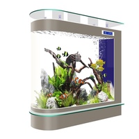 Aquarium vertical en forme de balle avec filtration latérale, pas besoin de changer d'eau, pour salon, usage domestique, aquarium pour poissons rouges