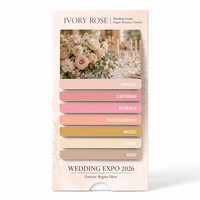 Tarjetas de Cascada Personalizadas para Programa de Ceremonia de Boda con Pestañas de Orden de Servicios e Integración de Votos Personalizados