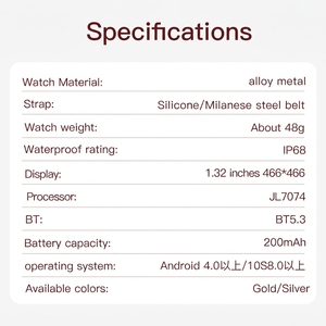 Reloj Inteligente MK96 con Pantalla AMOLED HD de 1.32 Pulgadas, Caja Circular de Metal, para Damas, Elegante, para Uso Diario en la Oficina, Venta al por Mayor de Fábrica - Product Image 5