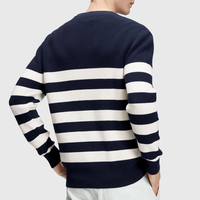 Europe et États-Unis Hot Men's Sweater Splicing Warm Pullover Sweater Automne et hiver Casual Men's Striped Sweater