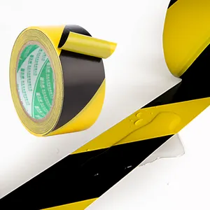 YOU JIANG 노란색과 검은 색 안전 간판 인쇄 필드 야외 지하 도로 경고 위험 테이프 PVC 바닥 마킹 테이프