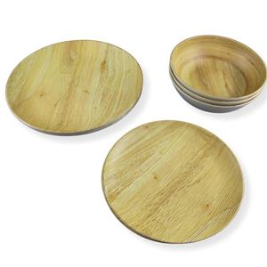 Juego de cena de <span class=keywords><strong>melamina</strong></span> de diseño de madera ecológico, <span class=keywords><strong>vajilla</strong></span> apta para lavavajillas sin BPA de <span class=keywords><strong>12</strong></span> <span class=keywords><strong>piezas</strong></span>, perfecta para 4 personas - Product Image 2