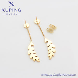 98324 <span class=keywords><strong>XUPING</strong></span> joyería fabricantes de joyería moda 14K chapado en oro joyería pendientes Acero inoxidable mujer joyería - Product Image 5