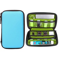 Pochette de rangement portable pour câbles de voyage, chargeurs et accessoires électroniques numériques, étui à outils en EVA avec fermeture éclair