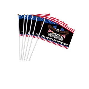 Drapeaux de la 250e Anniversaire de l'Amérique, <span class=keywords><strong>mini</strong></span> drapeaux patriotiques à tenir à la main, 5x8 pouces, double face, pour la décoration de la maison et l'accueil - Product Image 1