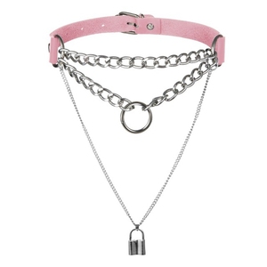 Choker Collar Lock สร้อยคอโกธิค,เครื่องประดับพังค์โกธิคสไตล์ฮาราจูกุสีดำอุปกรณ์เสริมความงามแนวกรันจ์ - Product Image 2