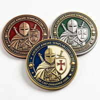 Pièce commémorative moulée sous pression sur mesure, style vintage, casque de samouraï paladin guerrier, fabricant de pièces promotionnelles