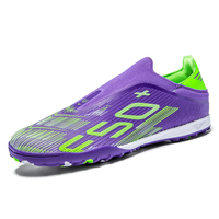 Chaussures de football unisexe à col chaussette, tige en TPU, crampons en caoutchouc TF, plaque de torsion, vente en gros, usine OEM